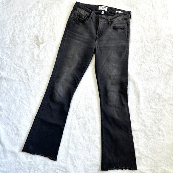 Frame Denim Denim - Frame Le Crop Mini Boot Black Jeans